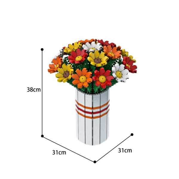 moc 60822 bouquet of colorful flowers creator by ben stephenson moc factory 222152 - MOULD KING