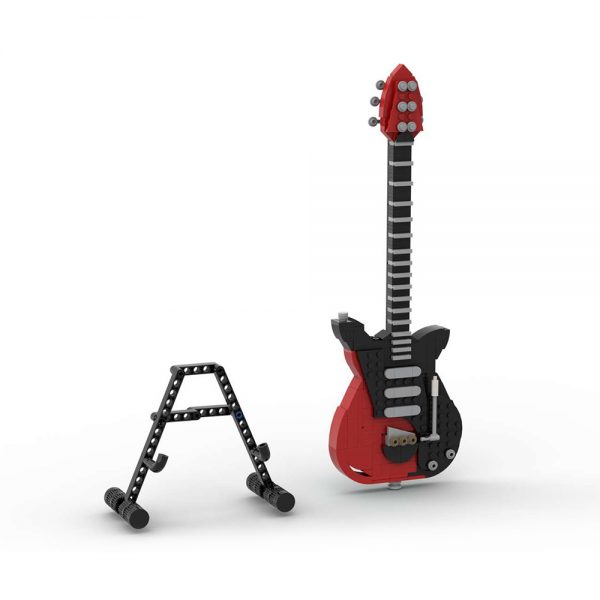 MOC-62847 Guitar Red Special & Display Stand with 324 pieces
