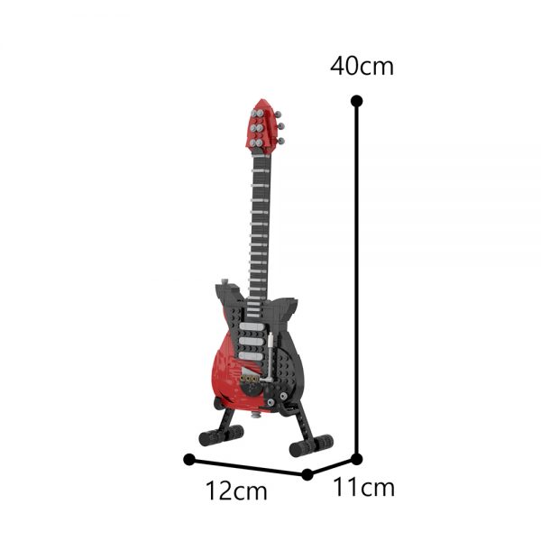 MOC-62847 Guitar Red Special & Display Stand with 324 pieces