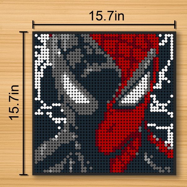 moc 90149 spiderman in black and red pixel art movie moc factory 035438 - MOULD KING