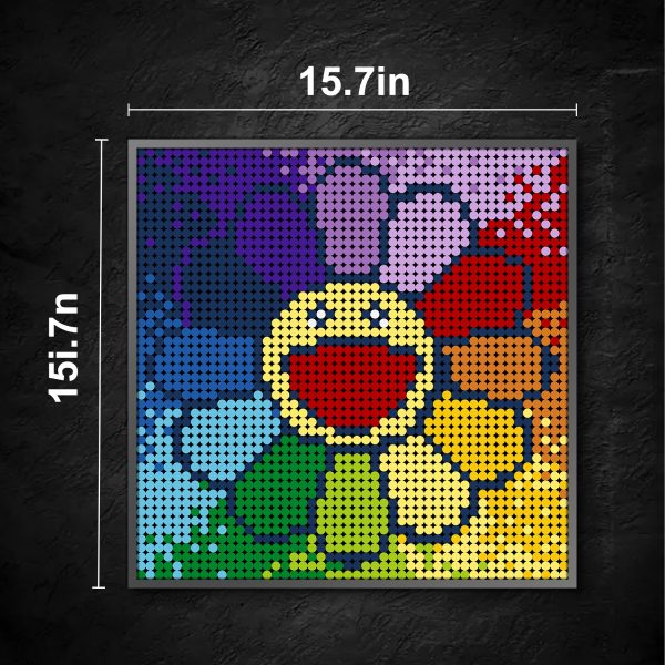 moc 90173 sun flower pixel art creator moc factory 043110 - MOULD KING
