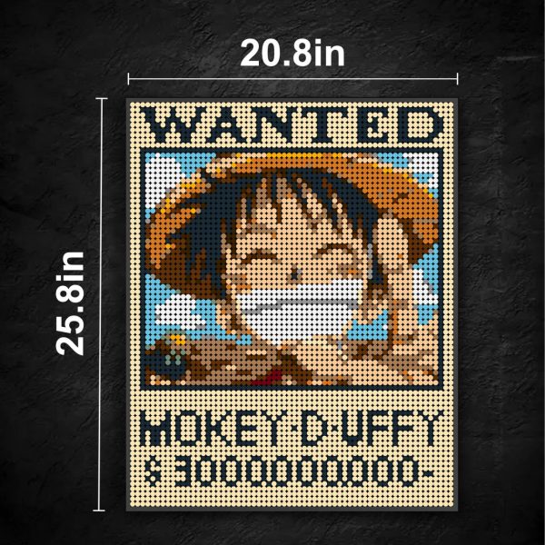 moc 90175 luffy wanted order pixel art movie moc factory 044838 - MOULD KING
