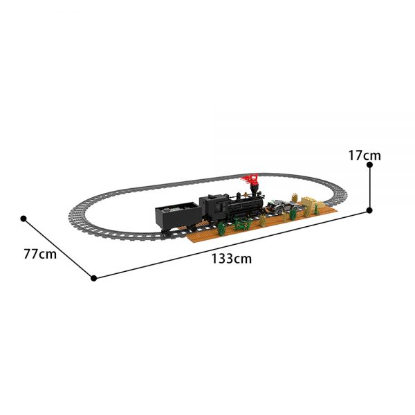 moc 90176 back to the future train scene movie moc factory 095301 - MOULD KING
