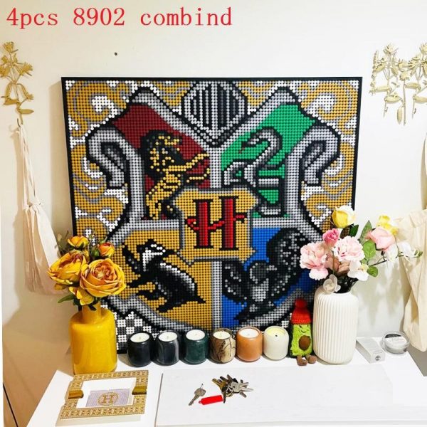 moc factory 8902 bricks artwork creator 4 in 1 golden lion snake 040039 - MOULD KING