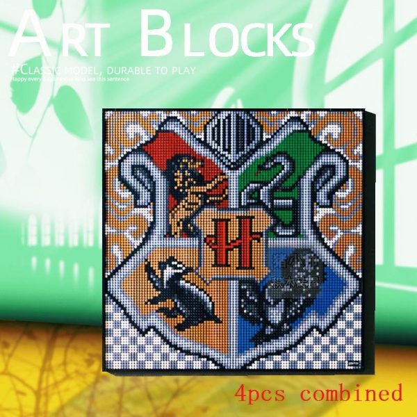 moc factory 8902 bricks artwork creator 4 in 1 golden lion snake 040041 - MOULD KING