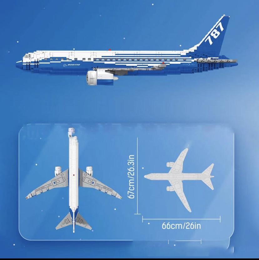 DK 80009 BOEING 787 with 1353 pieces | MOULD KING