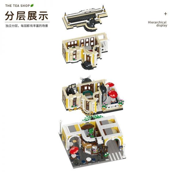 JIE STAR 89124 The Tea Shop with 2980 pieces 6 - MOULD KING