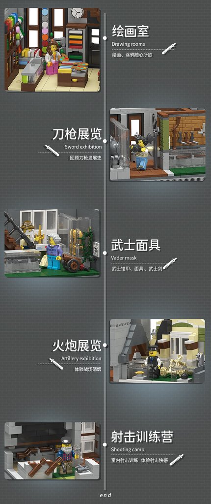 JIE STAR 89125 Weapon Museum with 3535 pieces