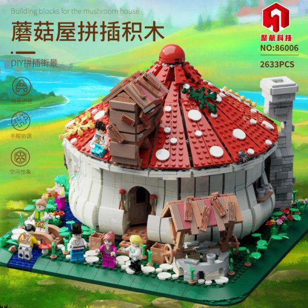 JUHANG 86006 Mushroom House with Lights with 2633 pieces 1 - MOULD KING