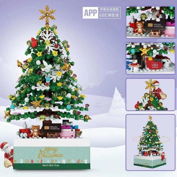 LOZ 1237 Christmas Tree Music Box with 506 pieces 1 - MOULD KING