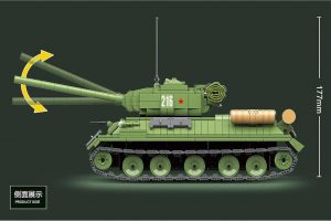 QuanGuan 100063 T-34 Soviet Medium Tank with 1113 pieces