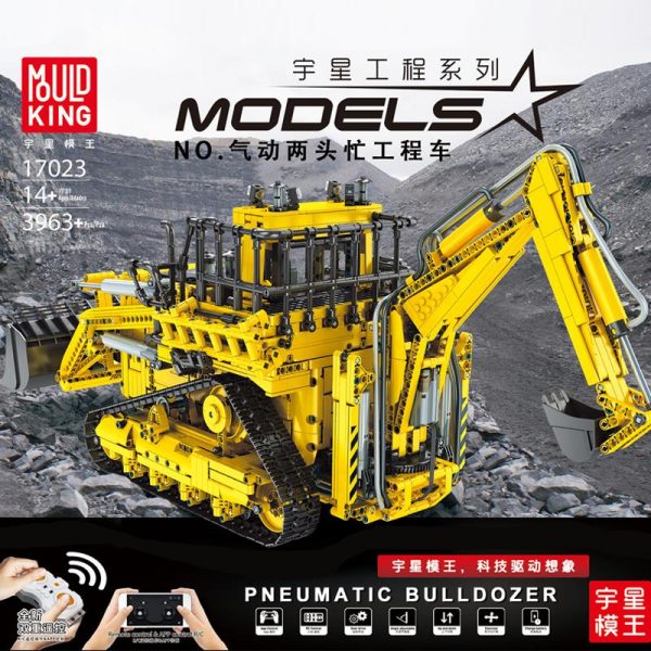 Mould King 17023 RC Pneumatic Bulldozer with 3963 pieces 1 - MOULD KING