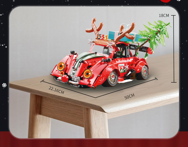 K-BOX 10247 Christmas Beetle Car with 2870 pieces