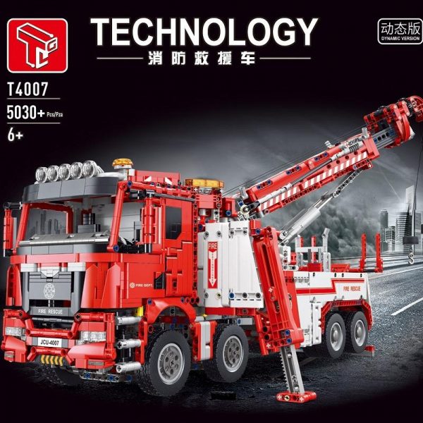 TGL T4007 RC Fire Truck with 5030 pieces 1 - MOULD KING