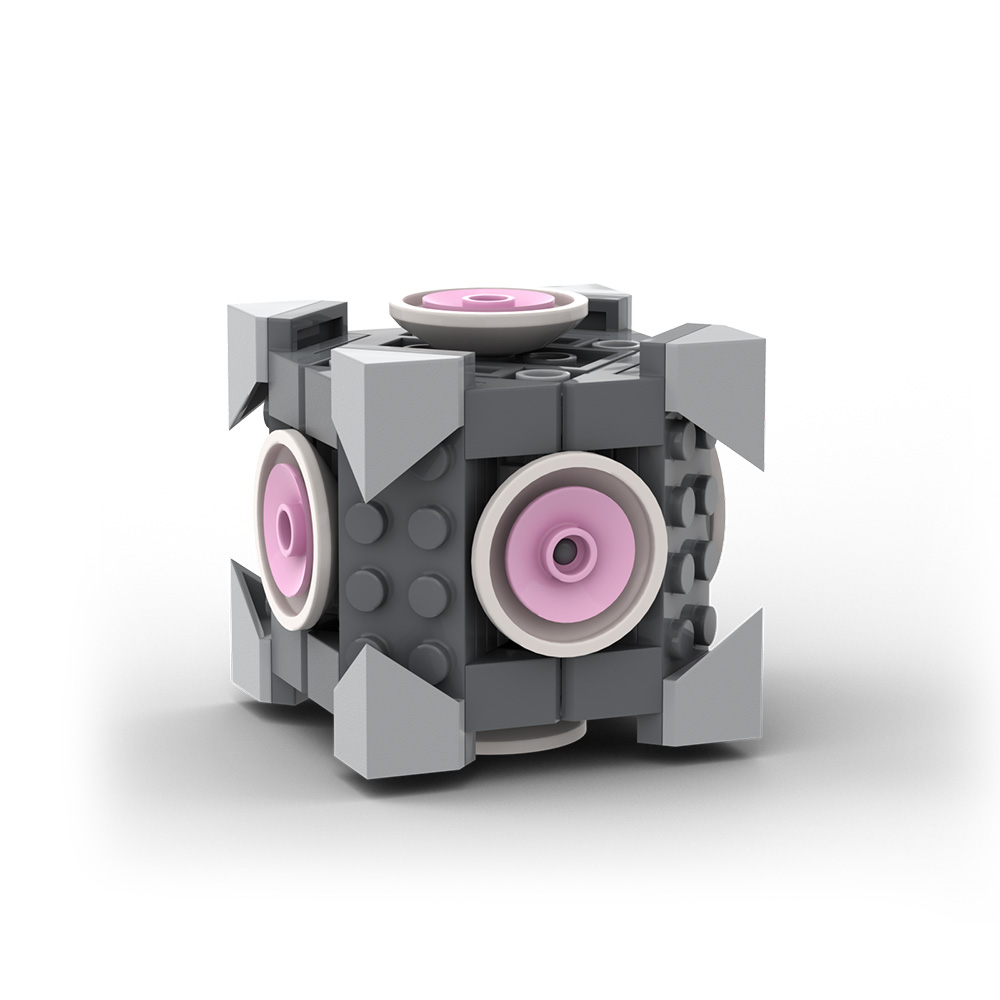 MOC-0259 Portal Companion Cube with 98 pieces