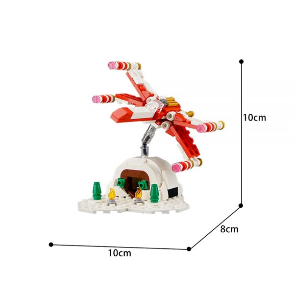 MOC-40692 Christmas X-Wing Micro Scale with 207 pieces
