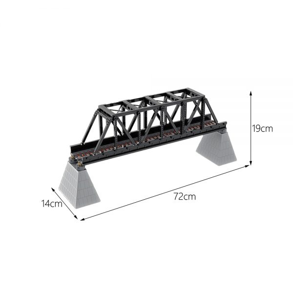 MOC-51141 Iron Truss Railway Bridge with 1224 pieces
