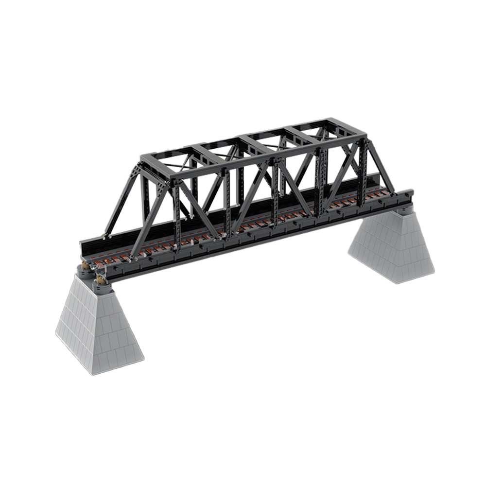 MOC-51141 Iron Truss Railway Bridge with 1224 pieces