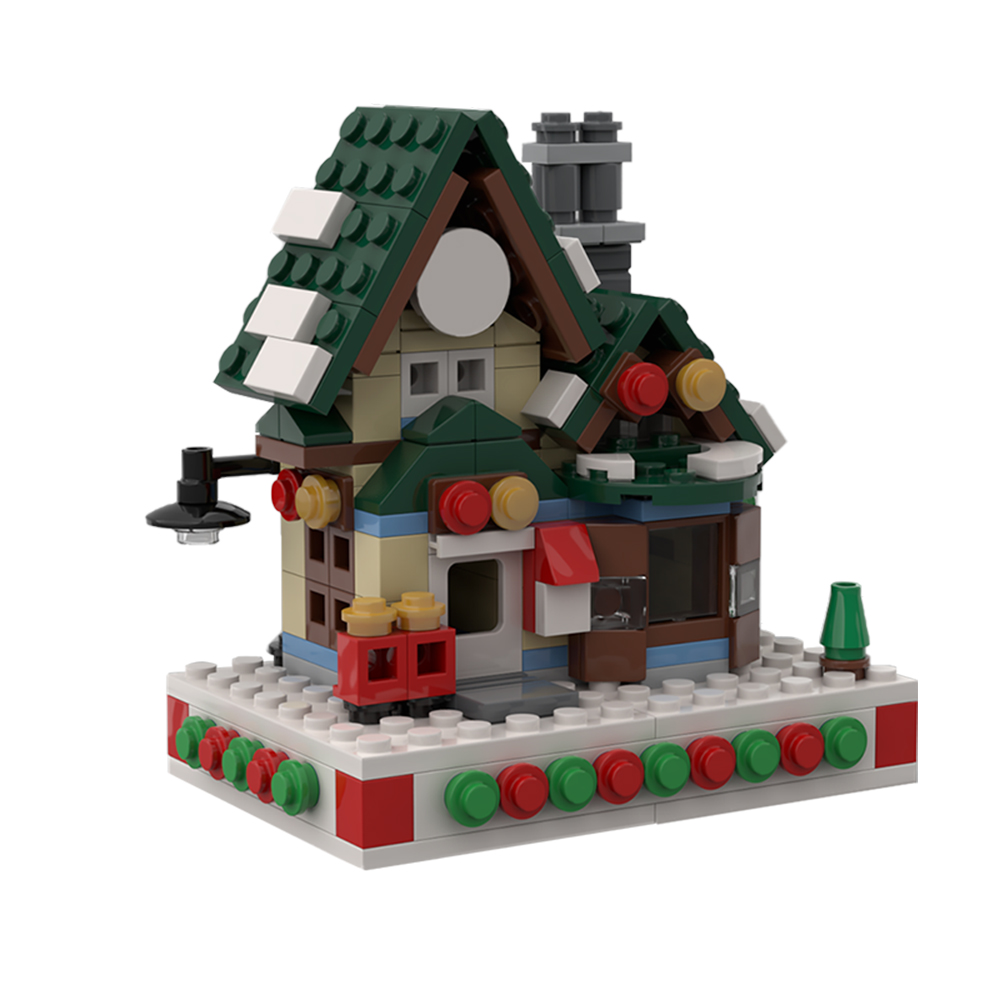 MOC-70382 Mini Winter Post Office with 276 pieces