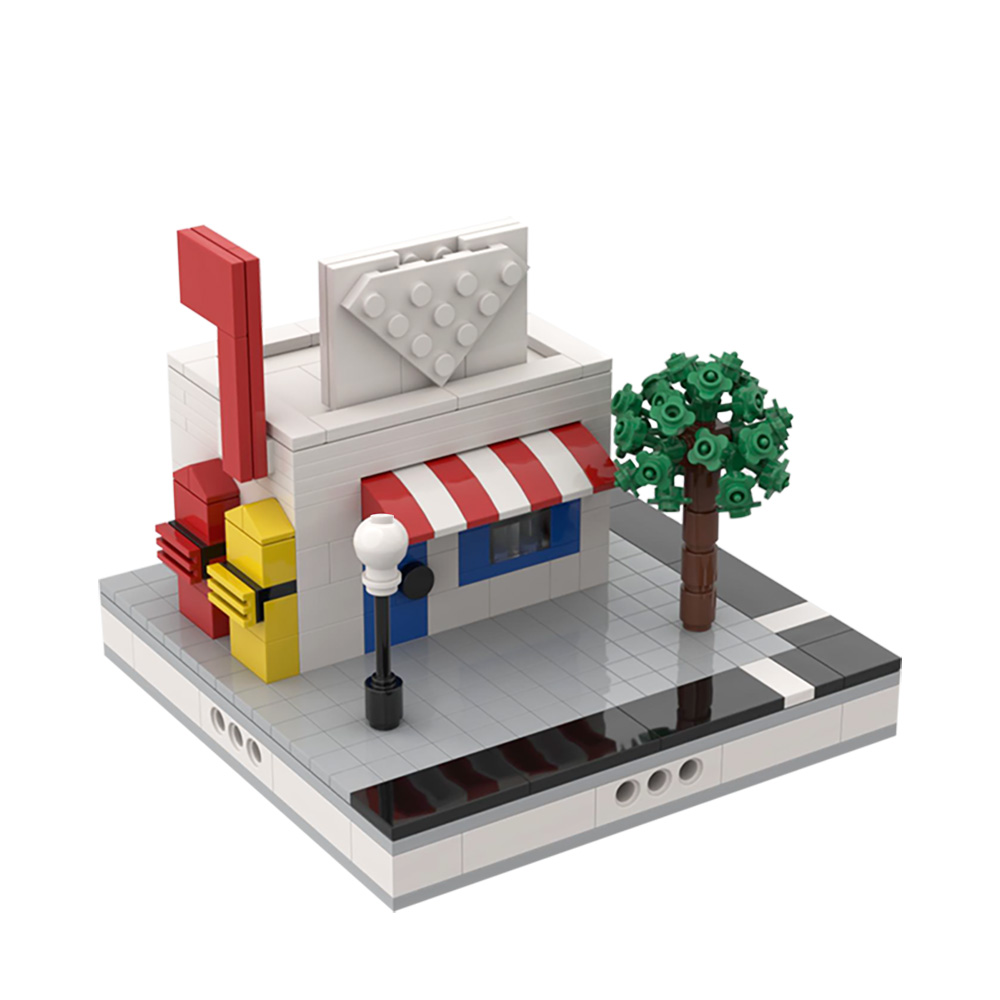 MOC-32982 Post Office for a Modular City with 312 pieces