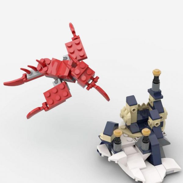 MOC-35055 Micro Castle and Dragon with 120 pieces
