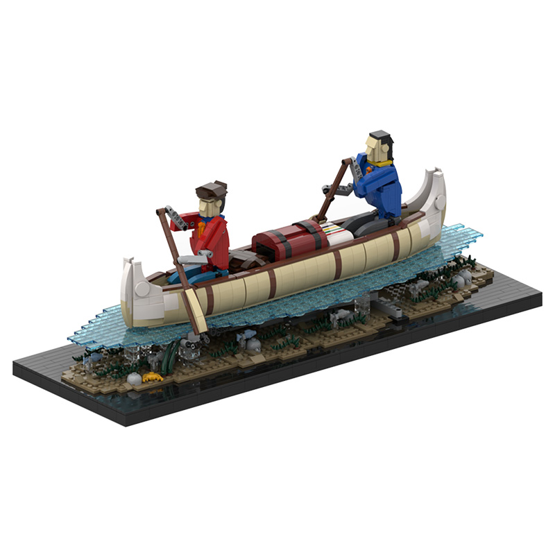 MOC-39640 Voyageurs Automaton - Paddling a Cano with 2032 pieces