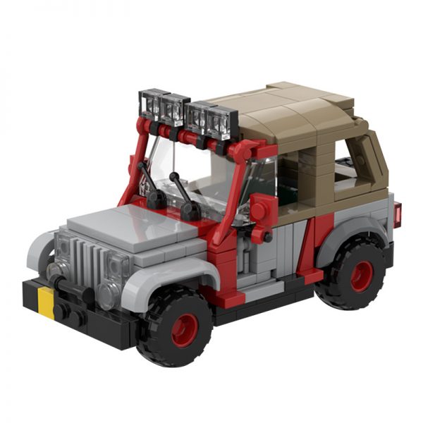 MOC-48461 Jurassic Park Staff Jeep with Soft Top with 222 pieces