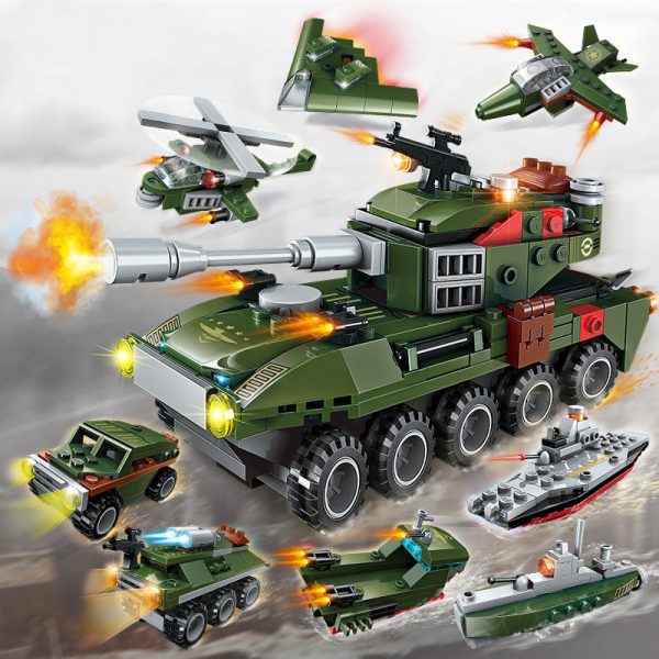 Qman 1803 Armored car 8 in 1 with 361 pieces 1 - MOULD KING