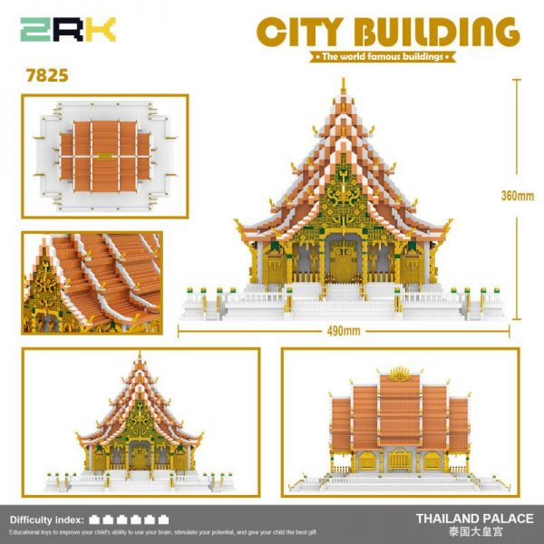 ZRK 7825 Thailand Grand Palace with 9846 pieces 9 - MOULD KING