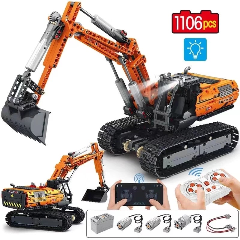 Reobrix 22003 RC Mechanical Excavator with 1106 pieces