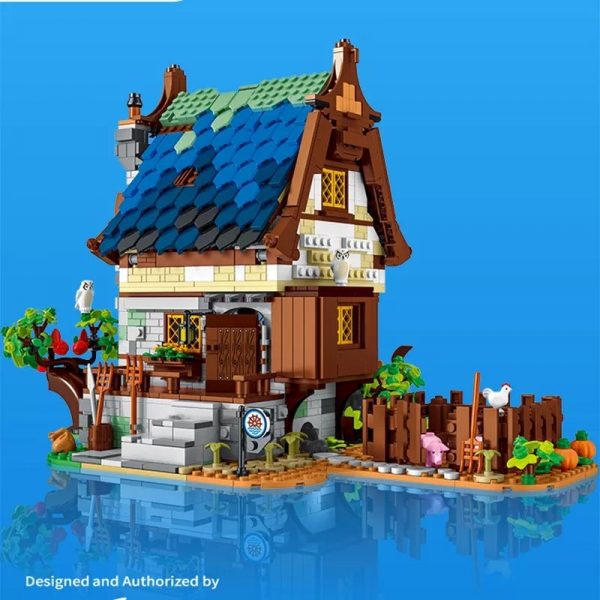 MODULAR BUILDING URGE 50104 Medieval Town Water Mill 1 - MOULD KING