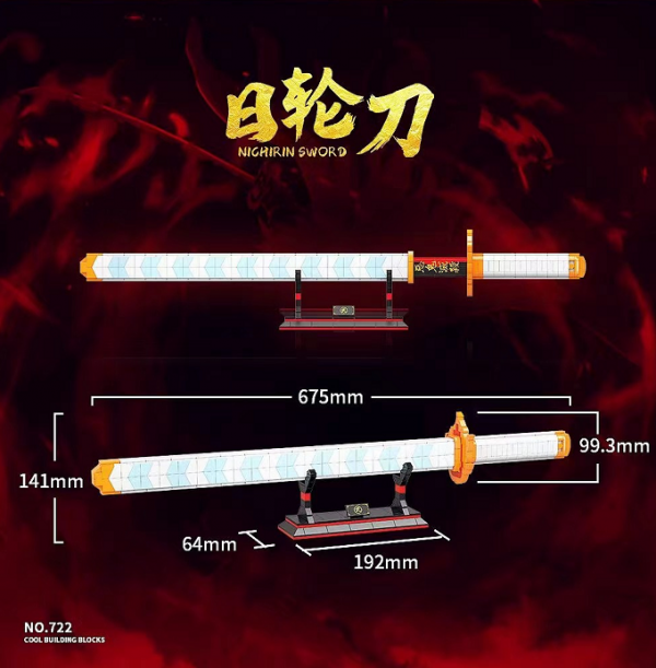 Quanguan 722 Demon Slayer: Kimetsu No Yaiba Nichirin Sword With 806 ...