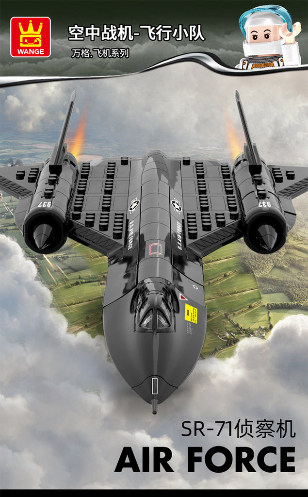 WANGE 4005 Military SR-71 Blackbird Reconnaissance Aircraft with 183 pieces