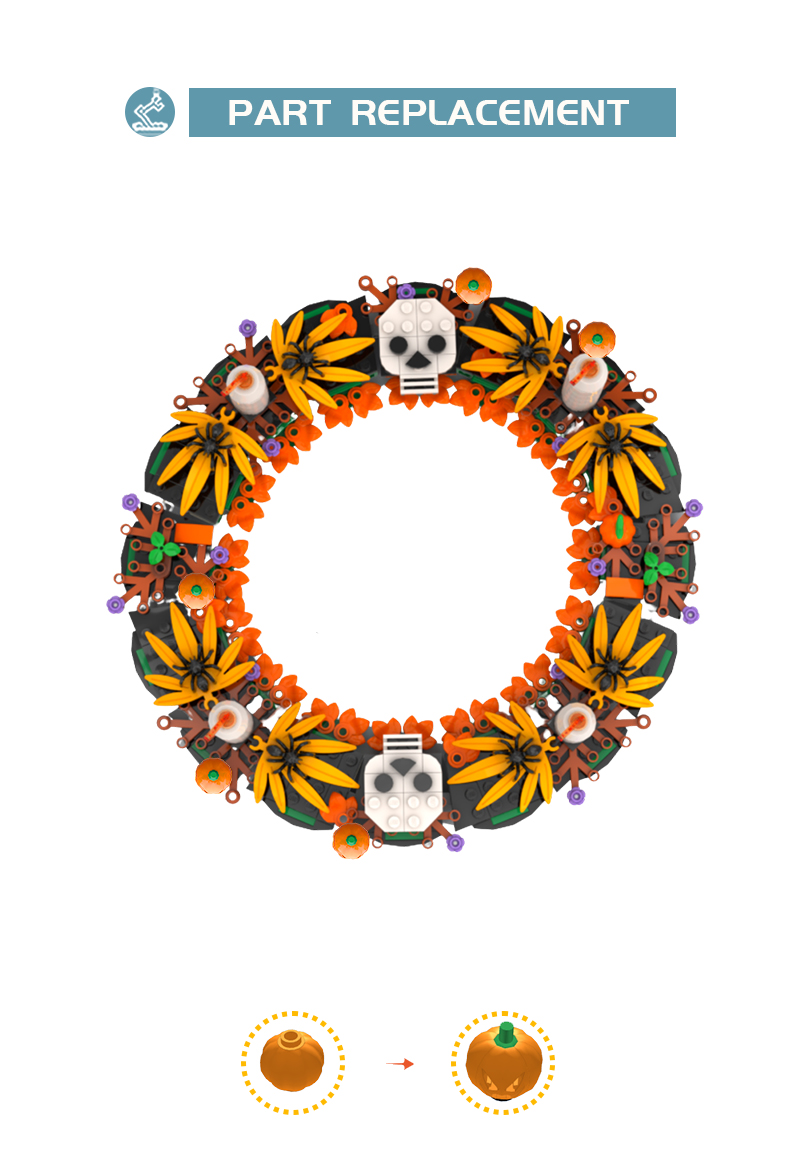 MOC-88260 Halloween Wreath with 422 Pieces