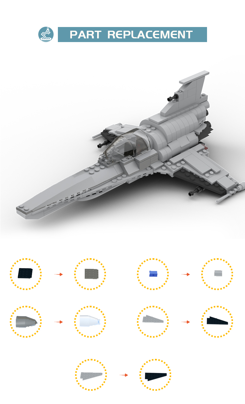 MOC-28656 Battlestar Galactica Viper Mark 7 with 368 Pieces