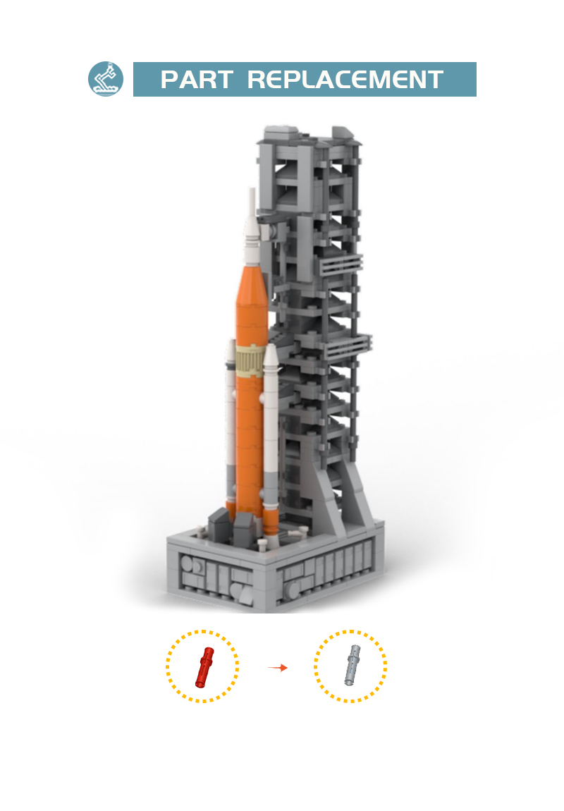 MOC-72589 Mini Pad 39B with SLS with 437 Pieces