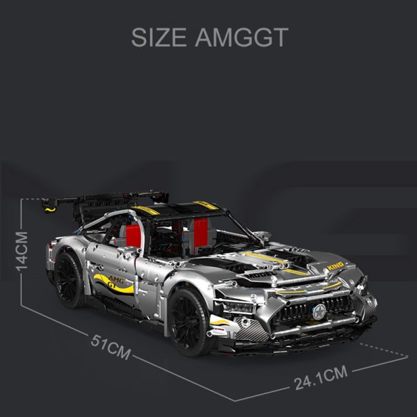 Technic Mould King 13126 Black Plating Motor AMG GT R 2 - MOULD KING