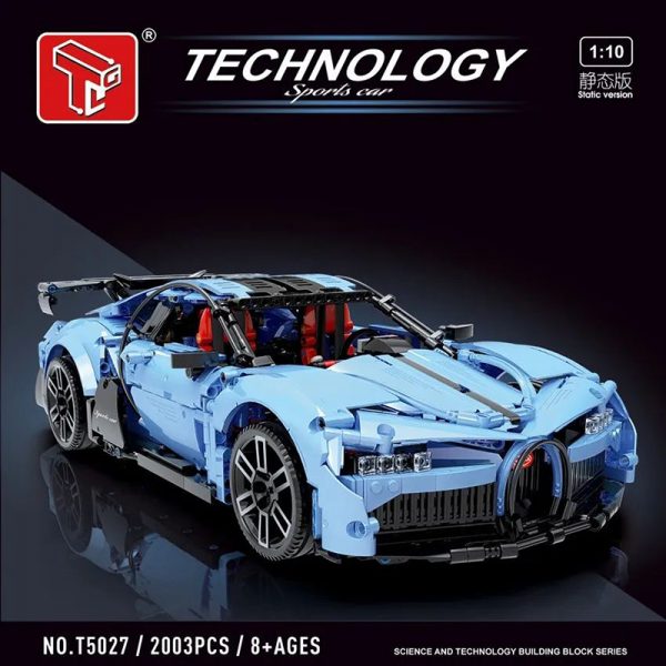 Technic TAIGAOLE T5027A 110 Blue Bugatti Sports Car 1 - MOULD KING