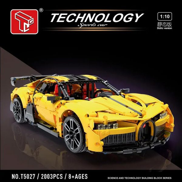 Technic TAIGAOLE T5027B 110 Yellow Bugatti Sports Car 1 - MOULD KING