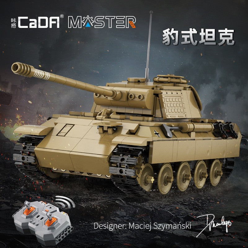 CADA C61073 RC WWII Classic Panther Tank with 907 Pieces