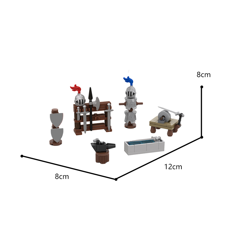 MOC-117559 Blacksmith Accessories with 1048 Pieces