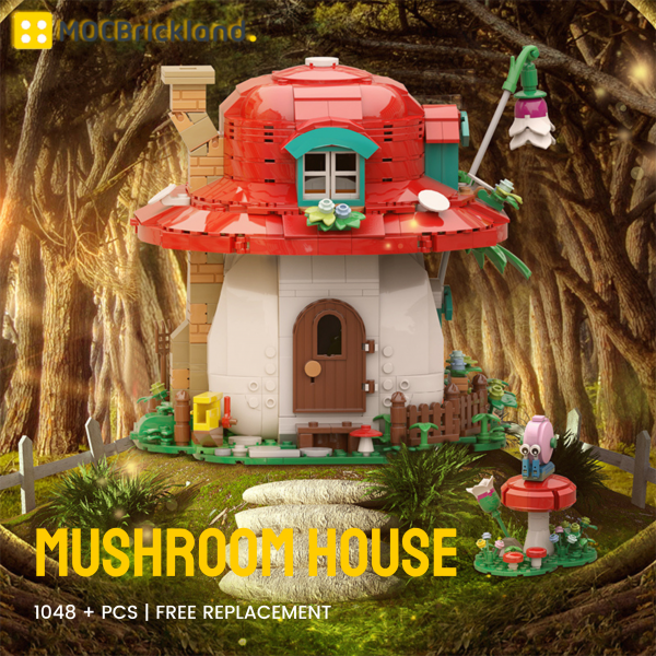 Modular Building MOC 89584 Mushroom House MOCBRICKLAND - MOULD KING