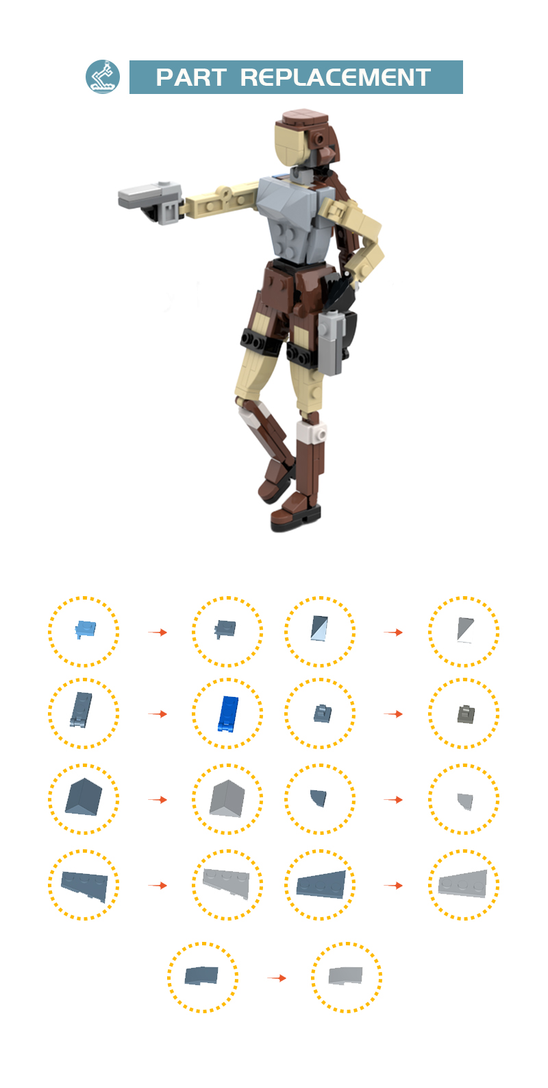 MOC-119244 Tomb Raider Lara Croft with 152 Pieces