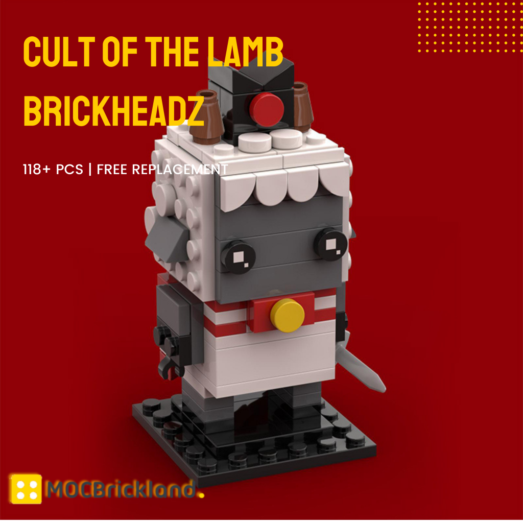 MOC-89588 Cult of the Lamb BrickHeadz with 118 Pieces