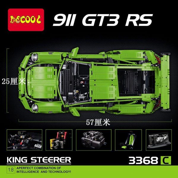 Technic DECOOL 90089 ABC The Porsche 911 GTR3 RS 2 - MOULD KING