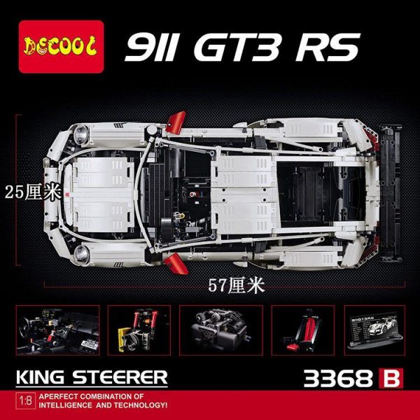 Technic DECOOL 90089 ABC The Porsche 911 GTR3 RS 3 - MOULD KING