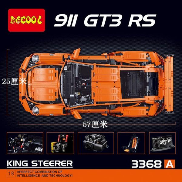 Technic DECOOL 90089 ABC The Porsche 911 GTR3 RS 4 - MOULD KING