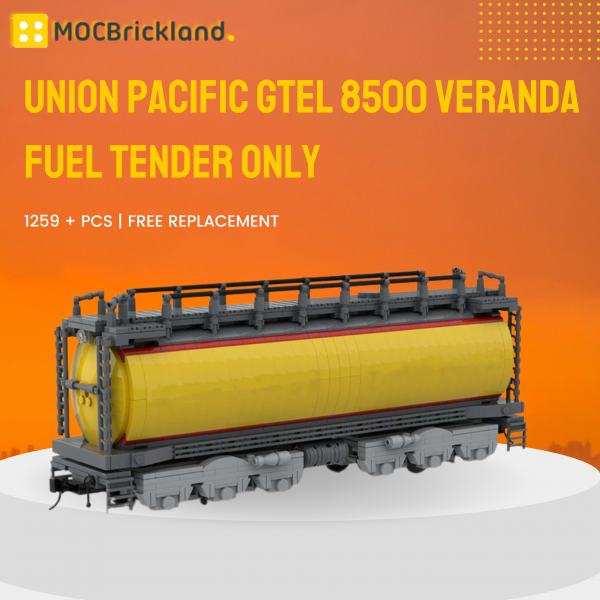 Technic MOC 118322 Union Pacific GTEL 8500 Veranda Fuel Tender Only MOCBRICKLAND - MOULD KING