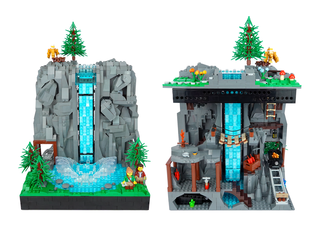 MOC-117747 Working Waterfall without PF With 2424 Pieces