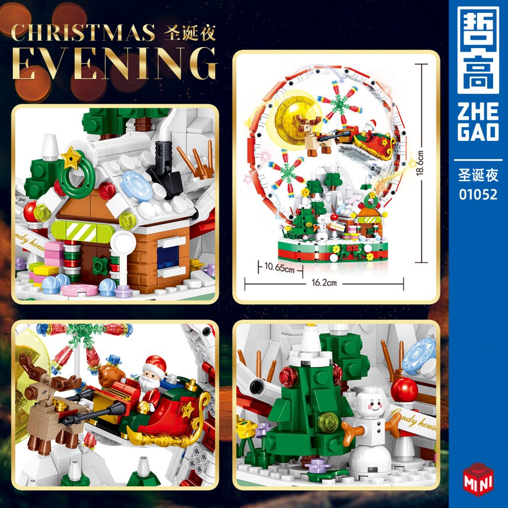 ZHEGAO DZ01052 Christmas Evening With 878 Pieces